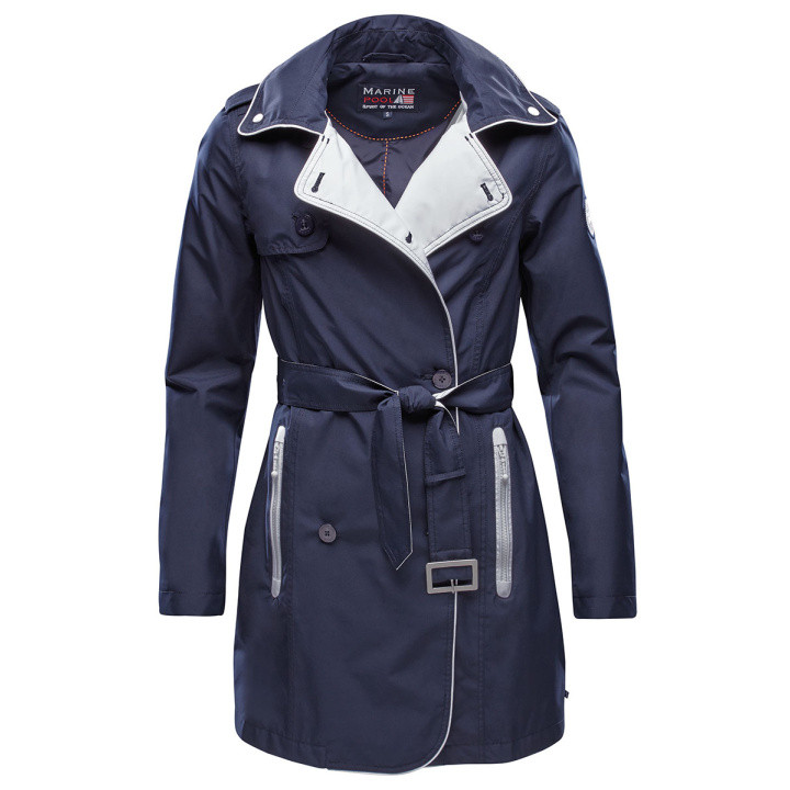 Marinepool Trenchcoat Norma Gr. XS Navy Marinepool Trenchcoat Norma Gr. XS Navy