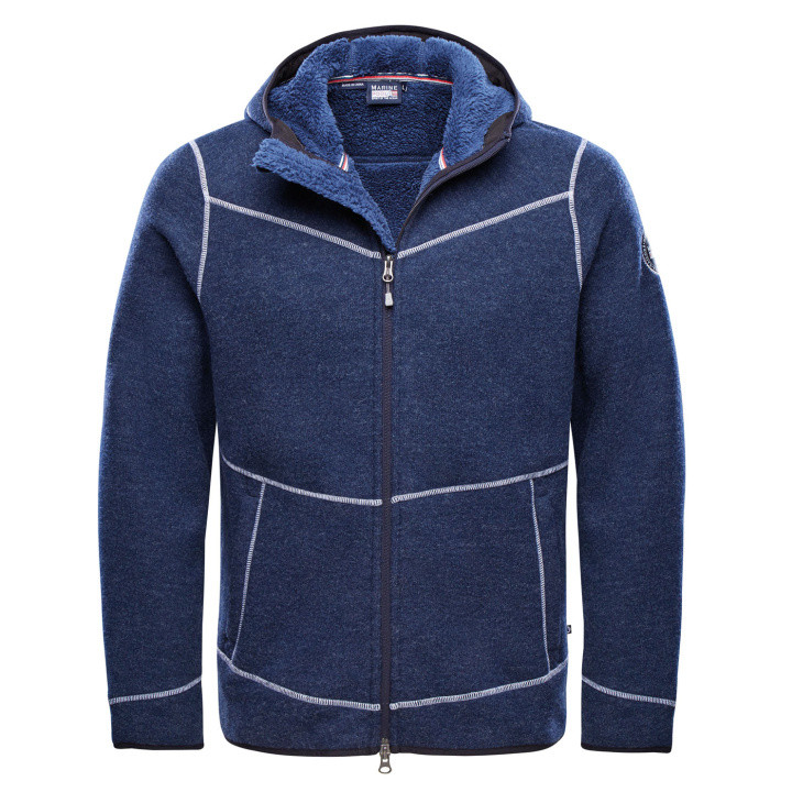 Marinepool Herren-Wollfleecejacke Mattis Gr. XXL Navy