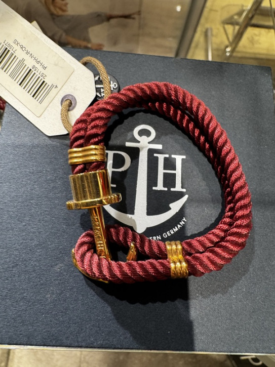 Paul Hewitt Gold Anker Armband Rot Gr. XS Paul Hewitt Gold Anker Armband Rot Gr. XS